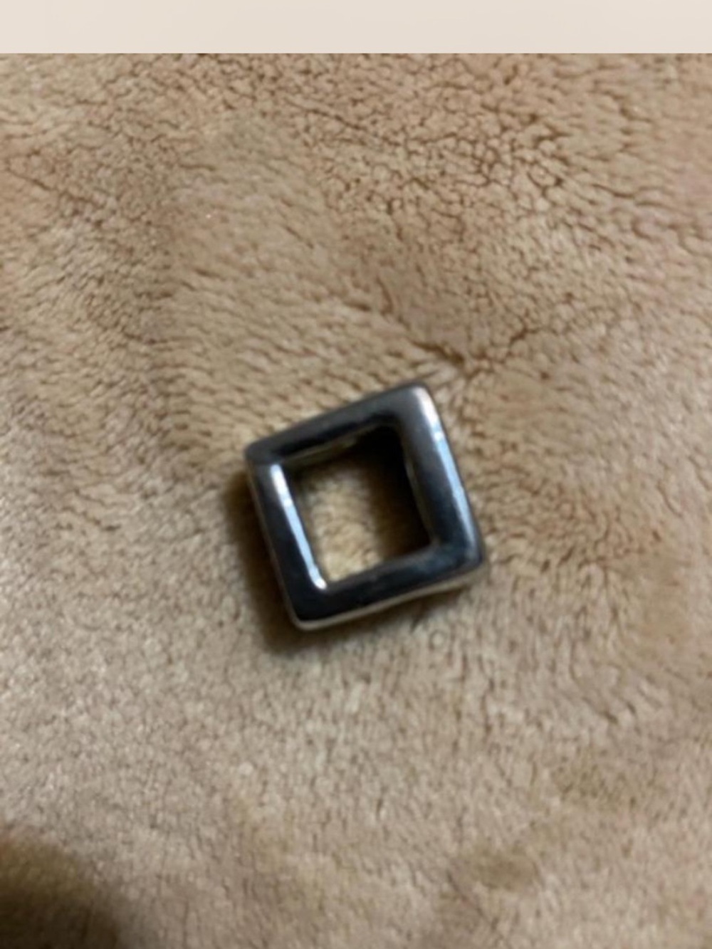 Polished Square Slide Pendant Necklace Accent - Silver